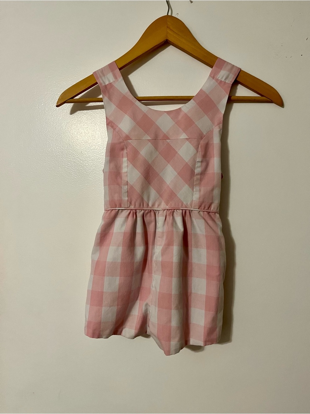 Beaufort Bonnet Company Pink Gingham Cotton Romper